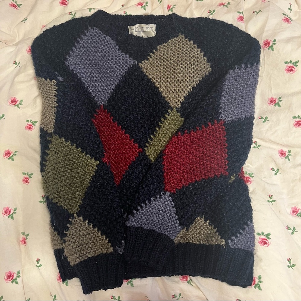 Vintage Alan Michaels chunky hand knit sweater